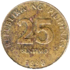 Preview 25 sentimos, 1998 reverse
