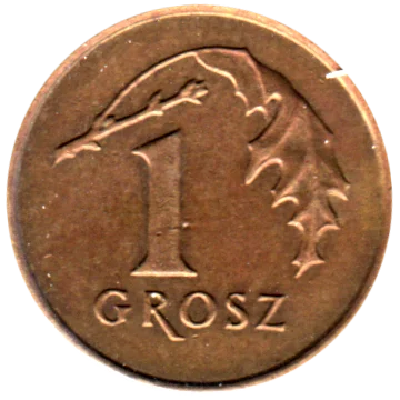 1 grosz, 1992 Reverse
