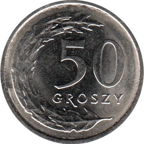 50 groszy, 2022 Reverse