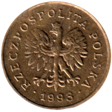 1 grosz, 1993 Obverse