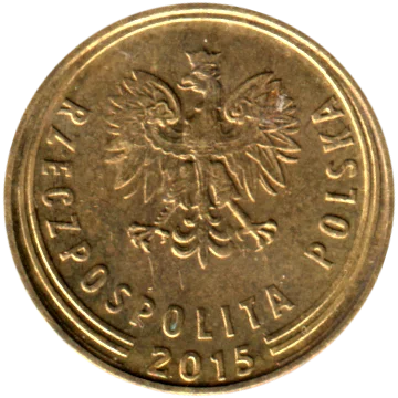 1 grosz, 2015 Obverse