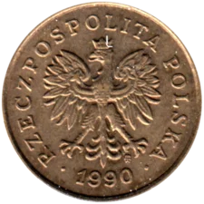 Preview 5 groszy, 1990 obverse