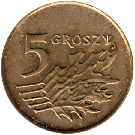 5 groszy, 1990 Reverse