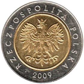 Preview 5 Złoty, 2009 obverse