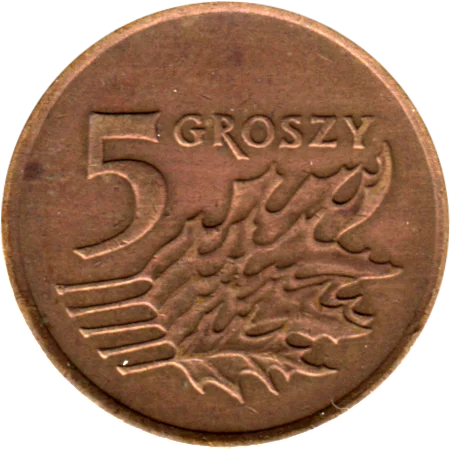 5 groszy, 1992 Reverse