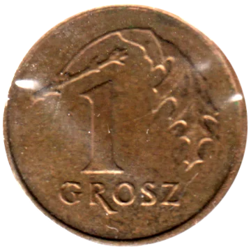 1 grosz, 1990 Reverse