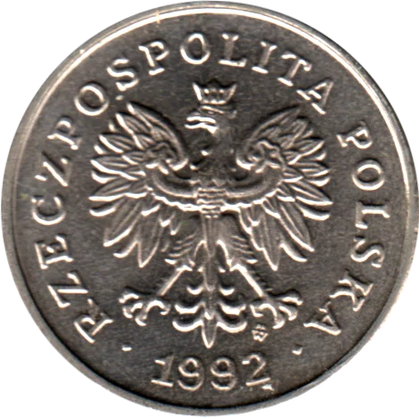 50 groszy, 1992 Obverse