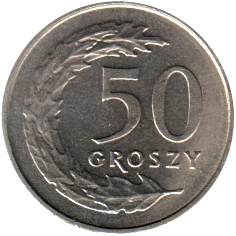 50 groszy, 1992 Reverse
