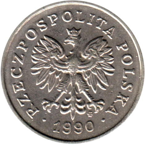 50 groszy, 1990 Obverse