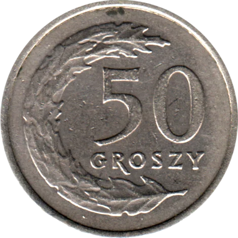 50 groszy, 1990 Reverse