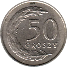 Preview 50 groszy, 1990 reverse