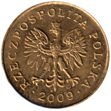 1 grosz, 2009 Obverse