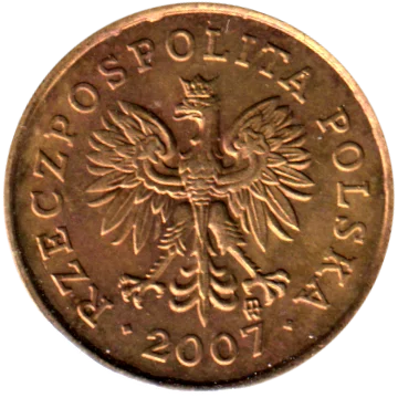 Preview 1 grosz, 2007 obverse