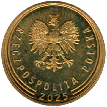 1 grosz, 2025 Obverse