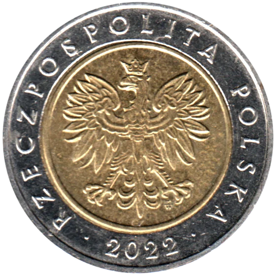 5 Złoty, 2022 Obverse