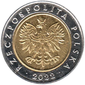 Preview 5 Złoty, 2022 obverse