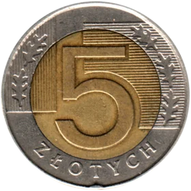 Preview 5 Złoty, 1994 reverse