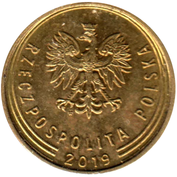 1 grosz, 2019 Obverse