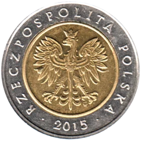 Preview 5 Złoty, 2015 obverse