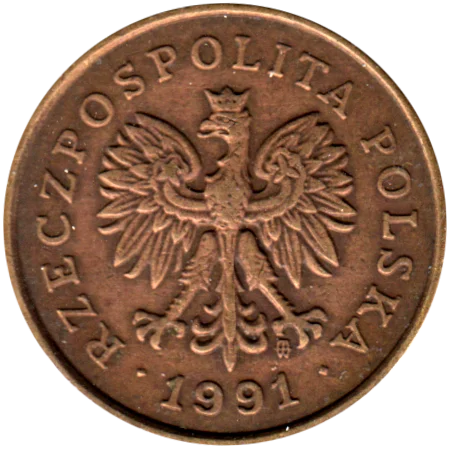 5 groszy, 1991 Obverse