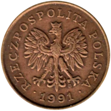 Preview 5 groszy, 1991 obverse