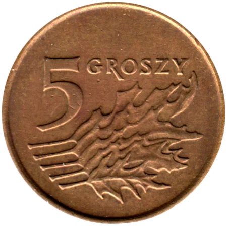 5 groszy, 1991 Reverse