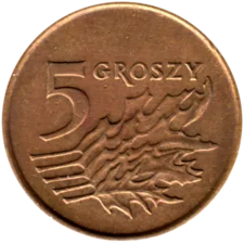 Preview 5 groszy, 1991 reverse