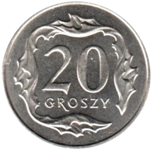 Preview 20 groszy, 2016 reverse