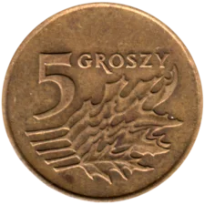 Preview 5 groszy, 1993 reverse