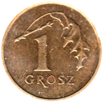 1 grosz, 2010 Reverse