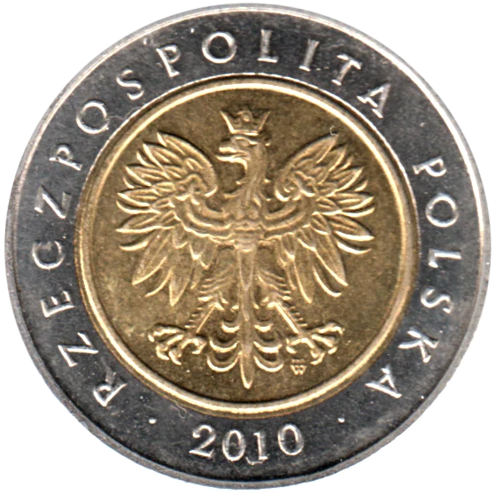5 Złoty, 2010 Obverse