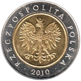 Preview 5 Złoty, 2010 obverse