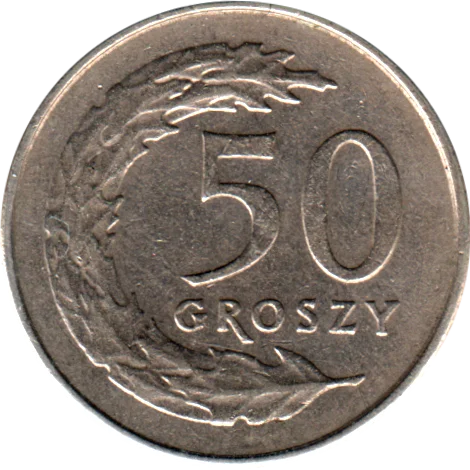 50 groszy, 1995 Reverse