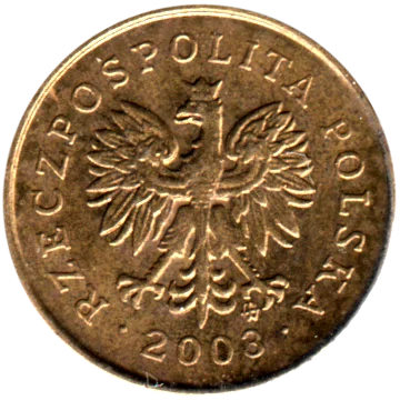 1 grosz, 2003 Obverse