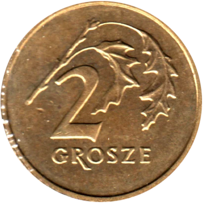 2 groszy, 1990 Reverse