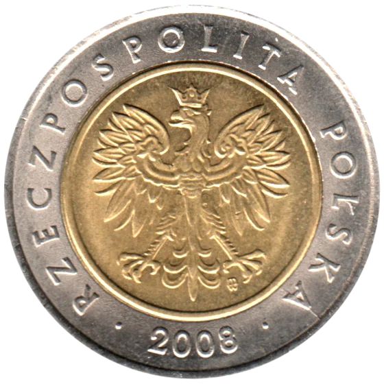 5 Złoty, 2008 Obverse