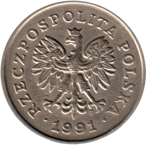 50 groszy, 1991 Obverse
