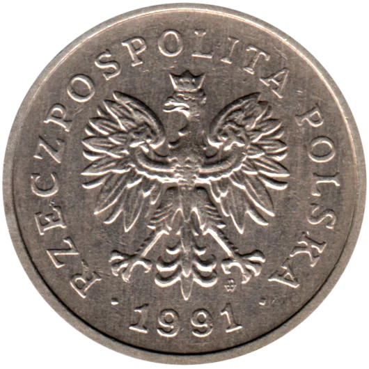 1 Złoty, 1991 Obverse