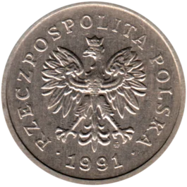 Preview 1 Złoty, 1991 obverse