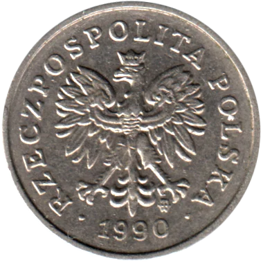 Preview 10 groszy, 1990 obverse