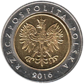 Preview 5 Złoty, 2016 obverse