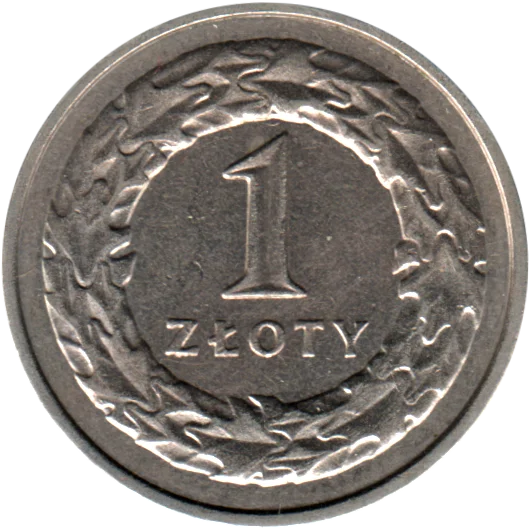1 Złoty, 1992 Reverse