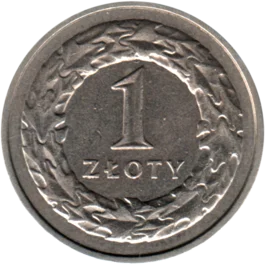 Preview 1 Złoty, 1992 reverse