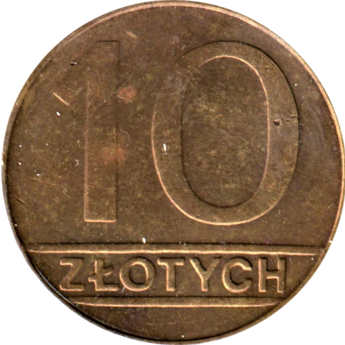 10 Złoty, 1990 Reverse