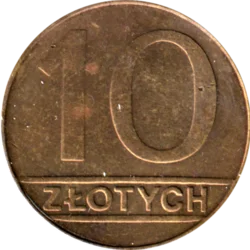 Preview 10 Złoty, 1990 reverse
