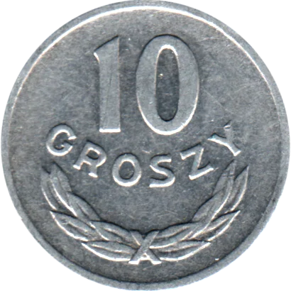 10 groszy, 1969 Reverse
