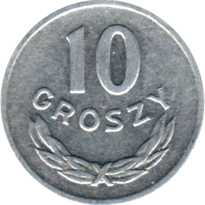 Preview 10 groszy, 1969 reverse