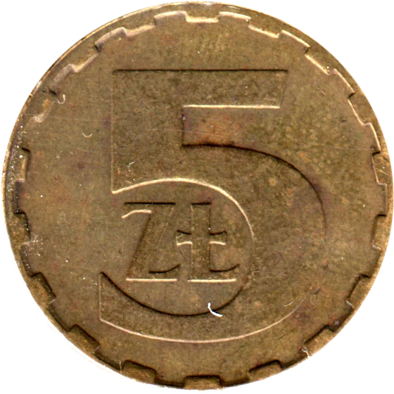 5 Złoty, 1986 Reverse