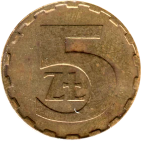 Preview 5 Złoty, 1986 reverse