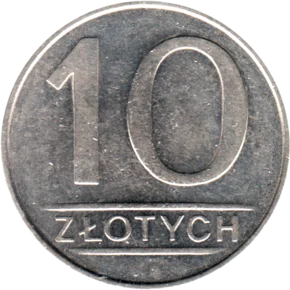 Preview 10 Złoty, 1987 reverse